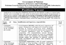 Ministry of Science & Technology Jobs 2021 For Consultants