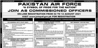 PAF Pakistan Air Force Jobs 2021