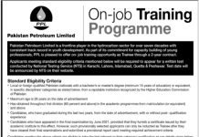 Pakistan Petroleum Limited PPL on Jobs Training Programme 2021 Via NTS