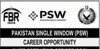PSW Pakistan Single Window Jobs 2021