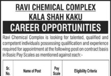 Ravi Chemical Complex Jobs 2021 In Kala Shah Kaku