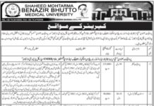 Shaheed Mohtarma Benazir Bhutto Medical University Management Jobs 2021