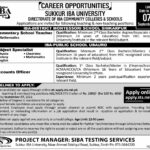 Sukkur IBA University Jobs 2021 Via STS