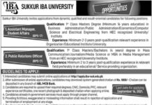 Sukkur IBA University Jobs 2021