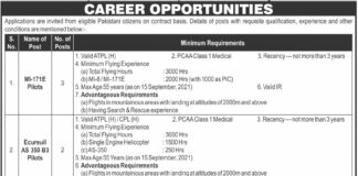 Directorate General of Aviation Jobs 2021 For Pilots