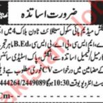 English Medium High School Jobs 2021 For Teaching Staff