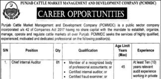Administration jobs at Punjab Cattle Market 2021