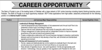 Bank of Punjab BOP Jobs 2021