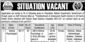 Clinical Psychologist Jobs in Lahore