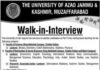 Faculty jobs at University of Azad Jammu and Kashmir 2021