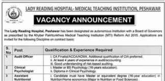 Lady Reading Hospital MTI Jobs 2021