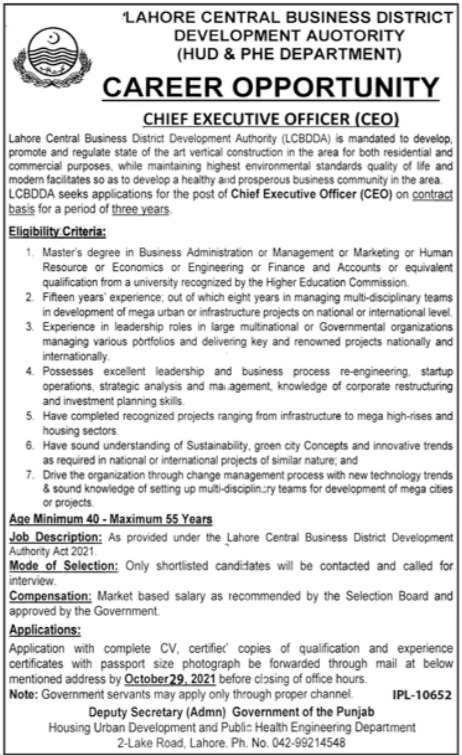Chief Executive Officer Jobs 2021