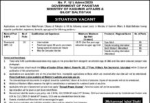 Kashmir Affairs & Gilgit Baltistan Jobs 2021