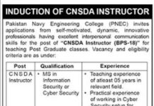 Pakistan Navy Engineering College Jobs 2021