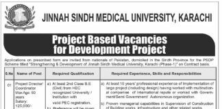 Jinnah Sindh Medical University JSMU Jobs 2021