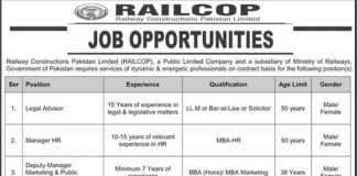 Railway Constructions Islamabad Jobs 2021