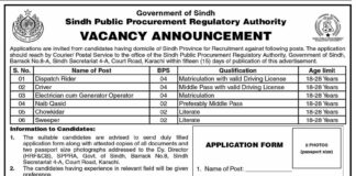 Sindh Public Authority SPPRA Sindh Jobs 2021