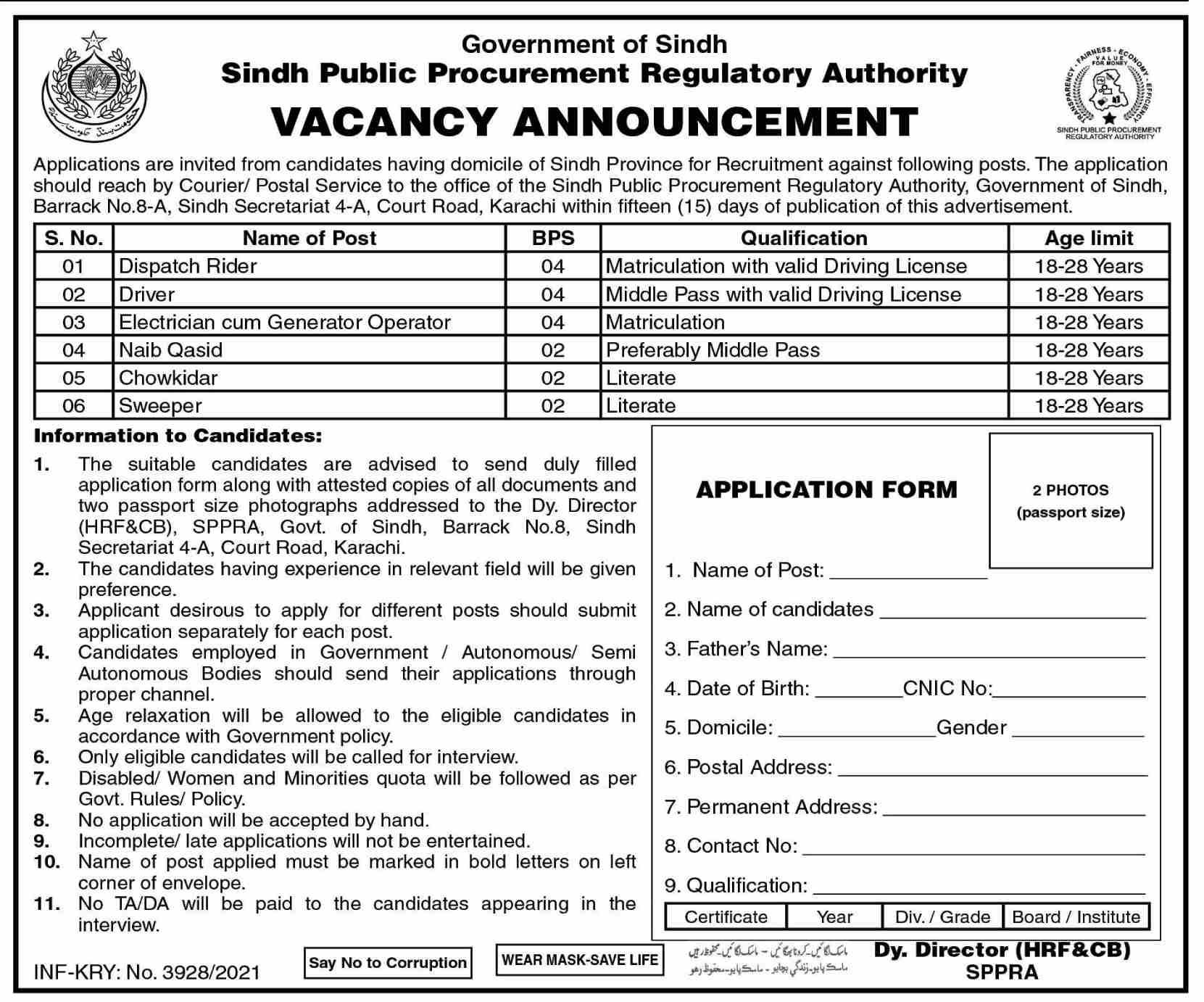 Sindh Public Authority SPPRA Sindh Jobs 2021