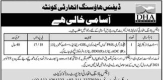 Assistant Director Land Jobs in DHA Quetta