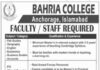 Bahria College Islamabad Jobs 2021