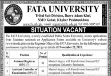 Fata University Jobs 2021