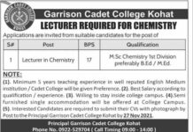 Garrison Cadet College Jobs 2021