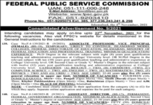 Federal Public Service Commission Jobs 2021