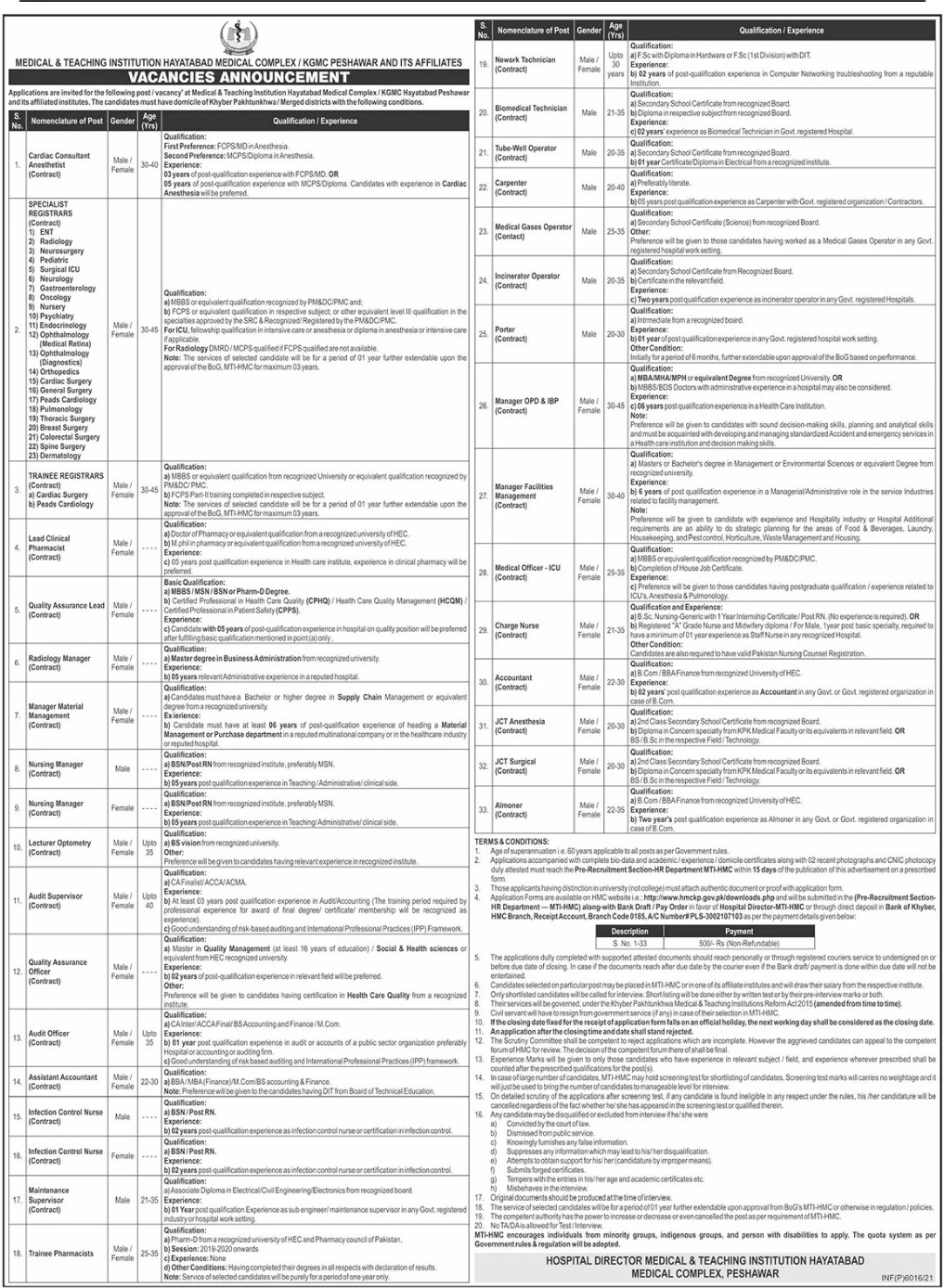 Medical Teaching Institution Jobs 2021