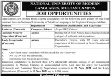 NUML Jobs 2021