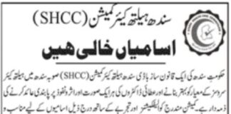 Sindh Health Care Commission Jobs 2021