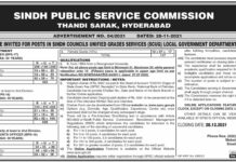 Sindh Public Service Commission Jobs 2021