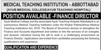 Ayub Teaching Hospital Job 2021
