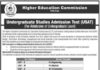 Admission Test at Undergraduate Level in HEC