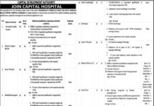 Capital Hospital Islamabad Jobs 2022