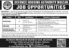 Defense Housing Authority Multan Jobs 2021
