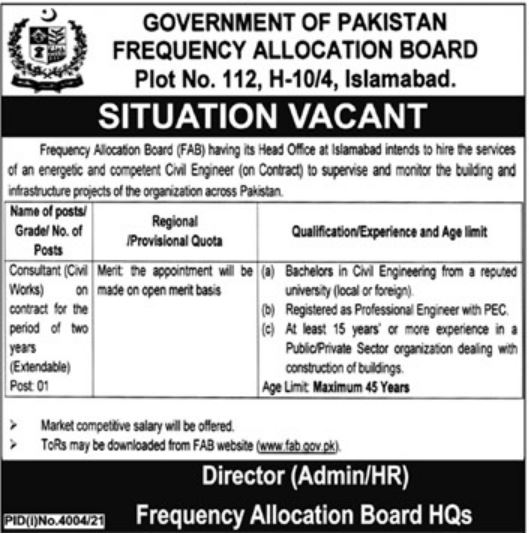 Frequency Allocation Board Jobs