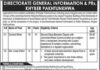 Jobs Announcement at Directorate General Information 2021