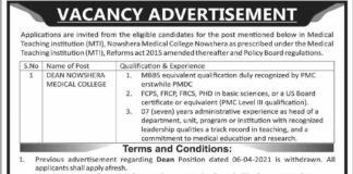 Nowshera Medical College NMC Jobs 2022