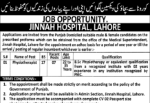 Physio Therapist Jobs in Lahore