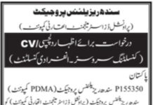 Provincial Disaster Management Authority Jobs 2021