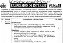 Planning and Development Board Punjab Jobs 2021