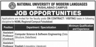 National University of Modern Languages Jobs 2021