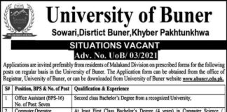Jobs in The University of Buner