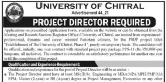 University of Chitral Jobs 2021