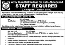Army Burn Hall College Jobs 2022
