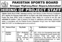 Jobs in Pakistan Sports Board PSB