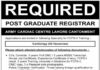 Jobs At Army Cardiac Centre Lahore Cantonment