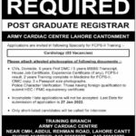 Jobs At Army Cardiac Centre Lahore Cantonment