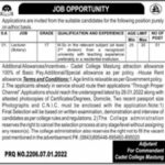 Commandant Cadet College Jobs