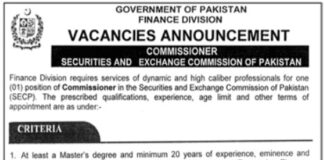 Jobs In Security and Exchange Commission of Pakistan